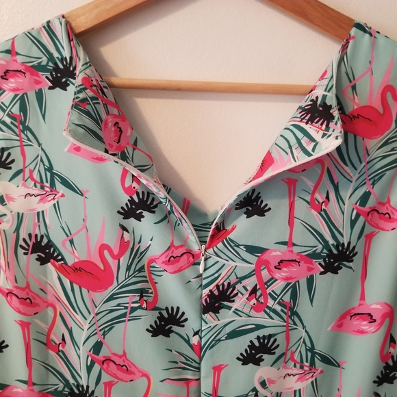 Vibrant Flamingo Sweetheart A-Line Dress - Picture 5 of 8